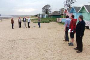On the beach - playing Boules